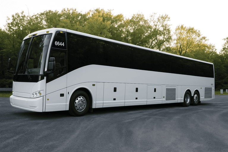 exterior of Charter Bus Rental Manhattan coach bus